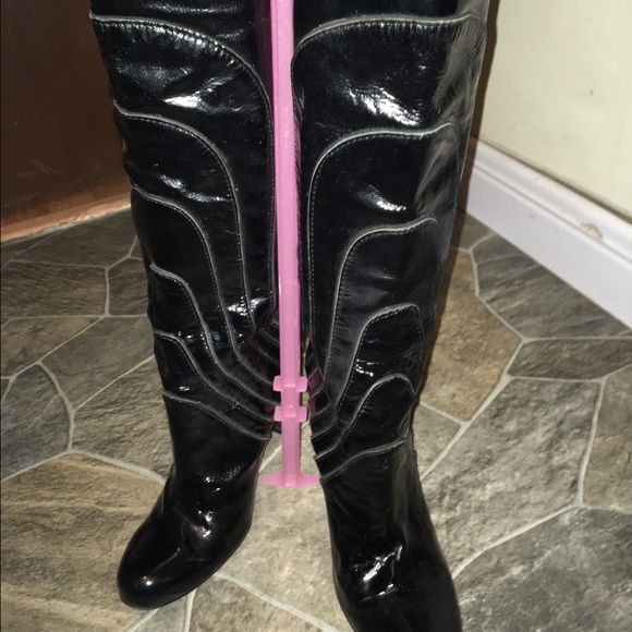 WoW! SALE ALDO ITALIAN PATENT LEATHER BOOTS - Picture 2 of 4