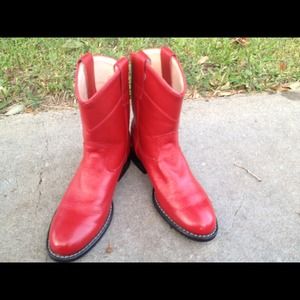 Girls Youth Boots Old West Size 2 Red Ropers