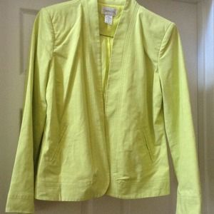 Neon greenish yellow blazer