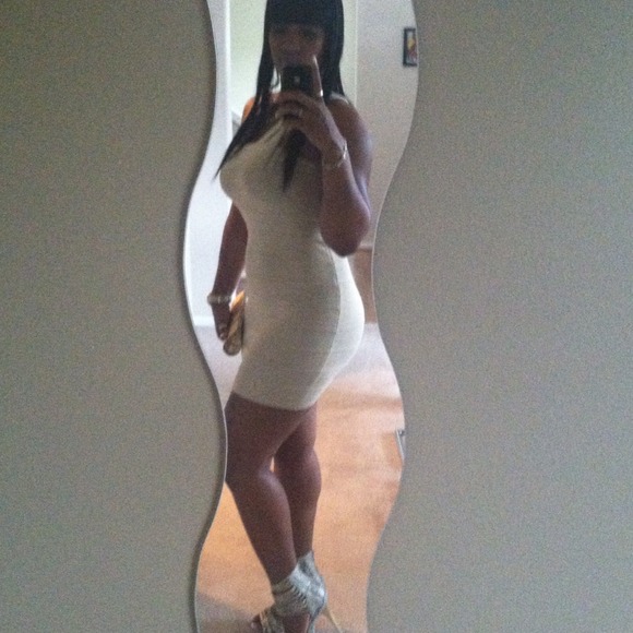 Gold bandage dress