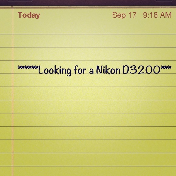 Looking for Nikon D3200