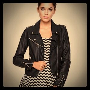Lira Faux-Leather Moto Jacket
