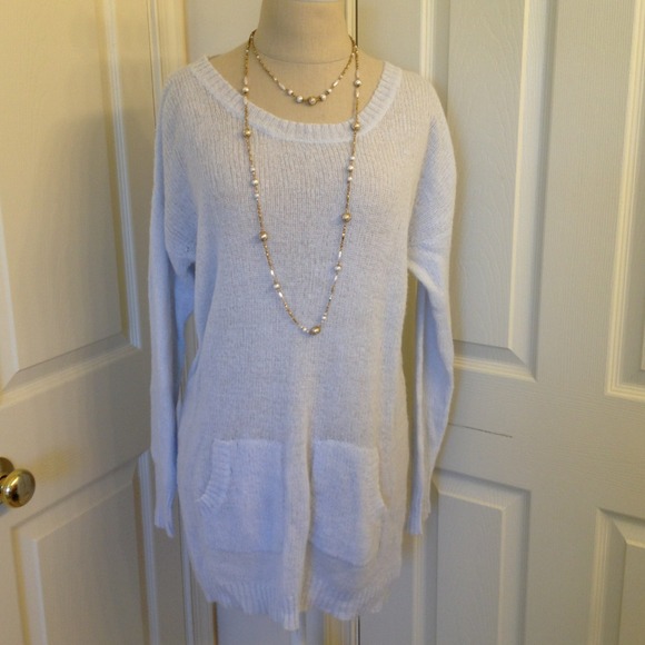 🚫Bundled🚫Press sheer baby blue Sweater Tunic