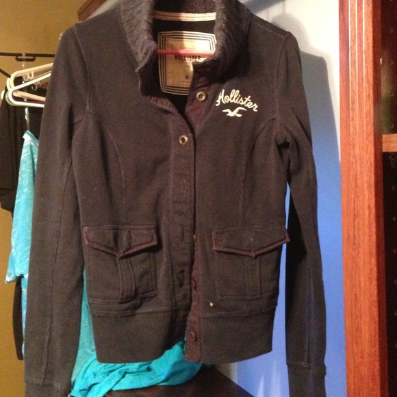 Hollister Navy Blue sweatshirt jacket