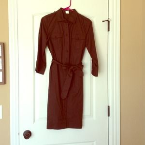 J.Crew brown shirt dress