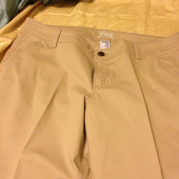 Old Navy Diva khakis SHORT length 2 PAIRS!!
