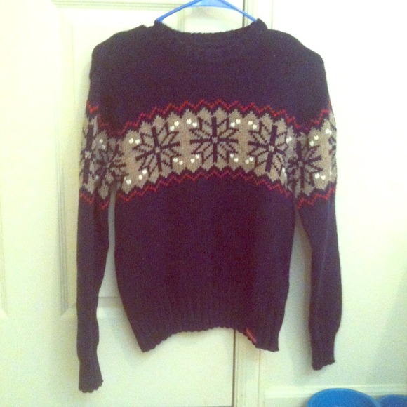 Knit Christmas sweater navy