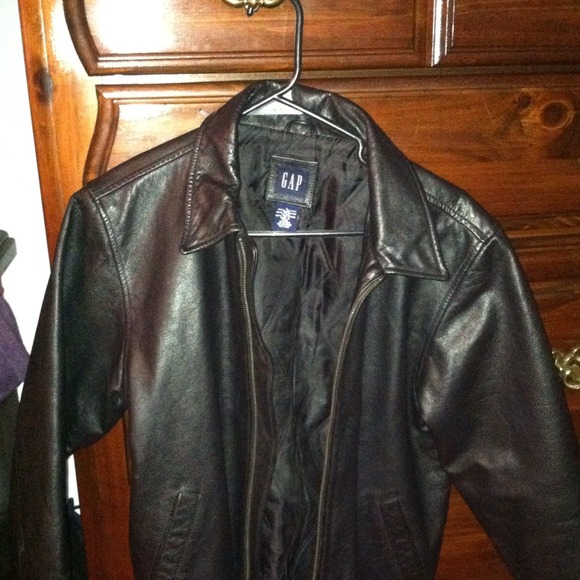 GAP Jackets & Coats Gap Black Leather Jacket Poshmark