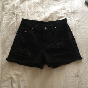 Hand made black distressed shorts/NYC bundle
