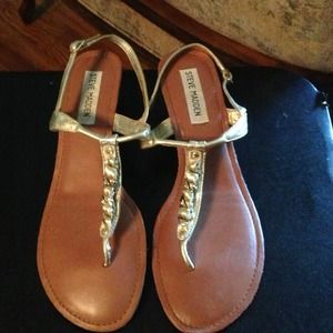 Steve Madden gold wedge sandal