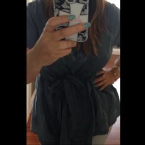 DKNY Silk Wrap Top Size XL