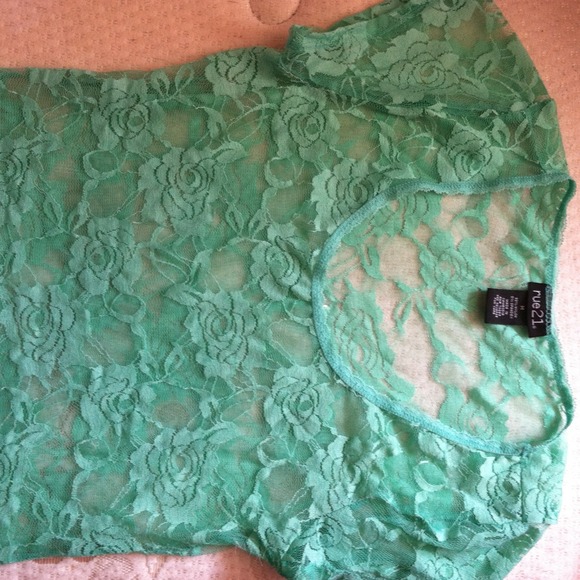 greenish aqua lace shirt!
