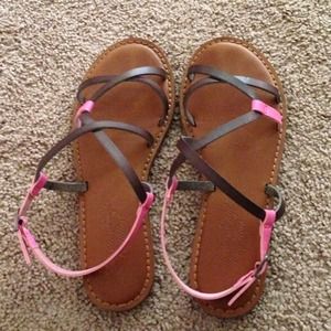 Two-Tone Strappy Sandal