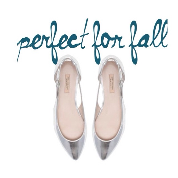 NWB Zara metallic flats - sz 40