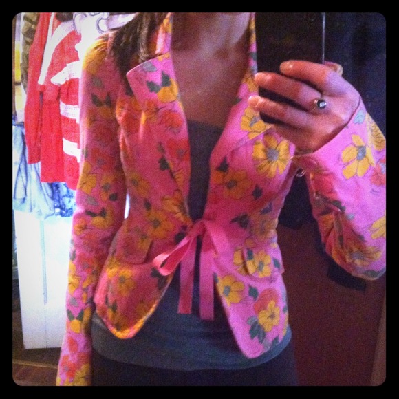 Pink Floral Blazer / Jacket