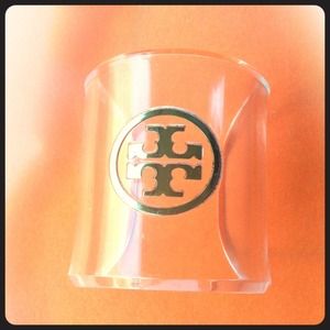 Tory Burch gold logo cuff bangle