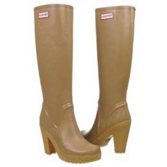 hunter shoes lonny rain boots size 10 cafe latte poshmark hunter boots size 6