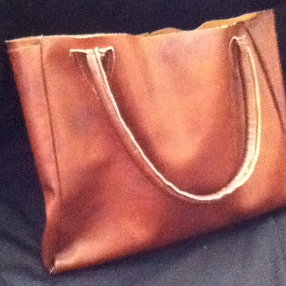 Handmade leather tote. - Picture 3 of 4