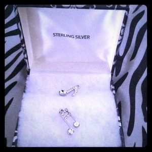Sterling silver Music note charms
