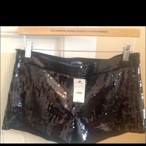 Express sequin shorts 4