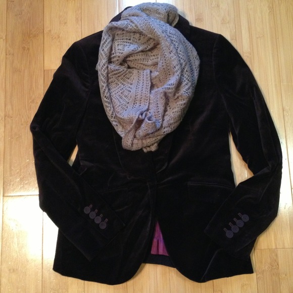 🚫SOLD Ann Taylor Loft Deep Purple Velvet Blazer