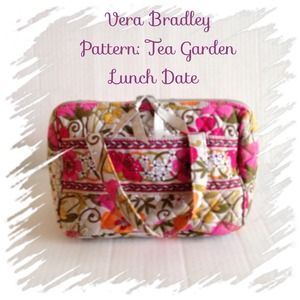 Vera Bradley Tea Garden Lunch Date Cosmetic Bag