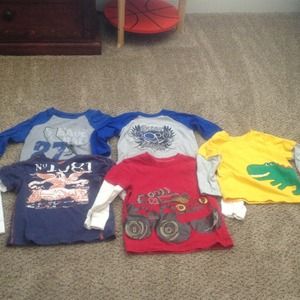5 long sleeve boys 24mon & 2t shirts