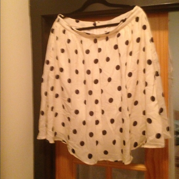 J Crew Polka dot silk skirt