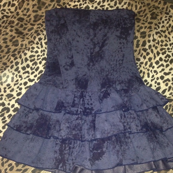 Velour navy dress.