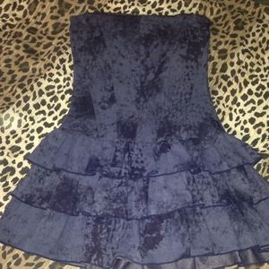 Velour navy dress.