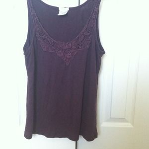 Violet lace tank top