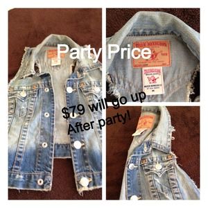 TRUE RELIGION DENIM VEST 💥🔥RARE