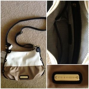 Tan/white Steve Madden Bag NWT