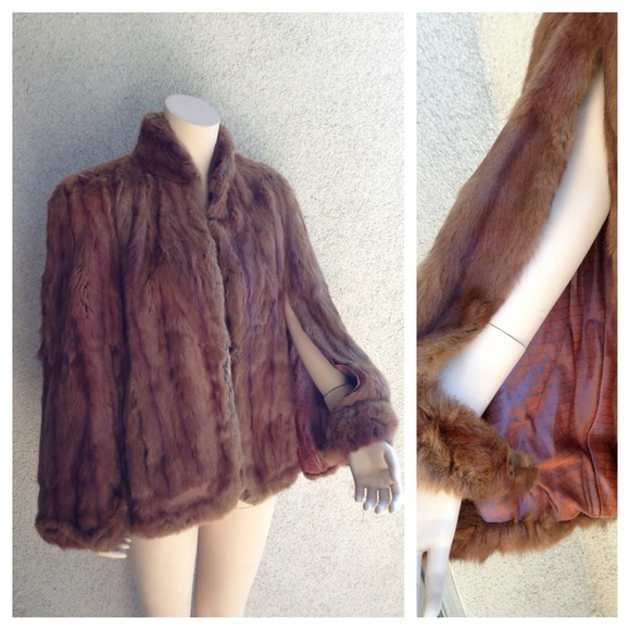Vintage Jackets & Blazers - 1960's Vintage Batwing Mink Shrug