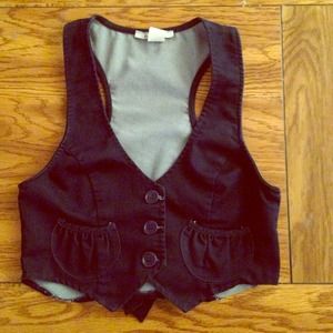 Navy blue vest.