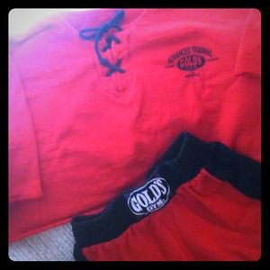 🌹Cute Gold's Gym short set 🌹