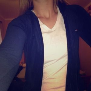 Tommy Hilfiger terry cloth zip up jacket (navy)