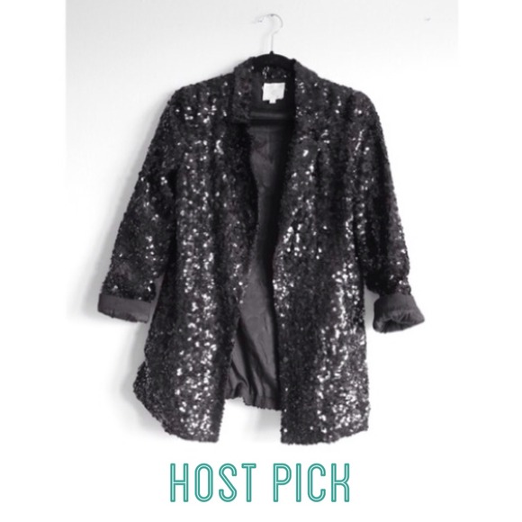 Jackets & Blazers - Sequin-covered black blazer
