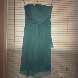 Tiffany blue strapless dress