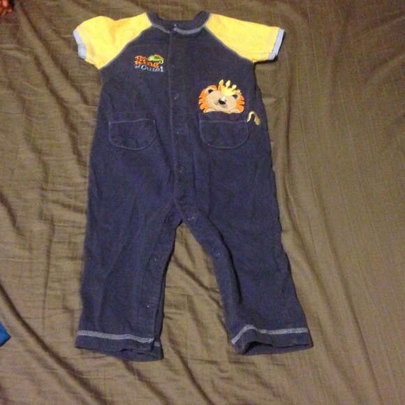 Button PJ Pant Onesie 18M