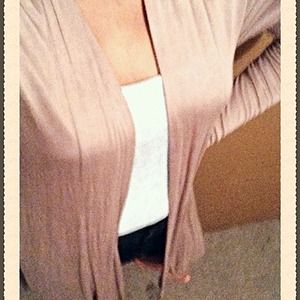 X-long tan cardigan