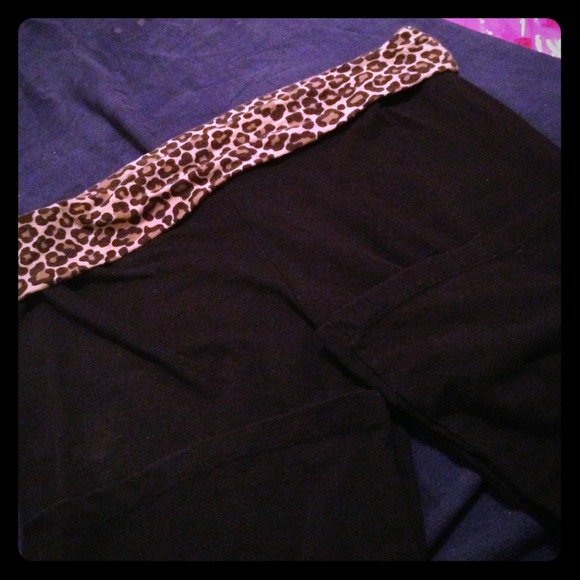 Leopard boot cut yoga pants.