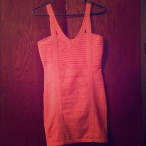 Coral bandage style dress. Reserved!!