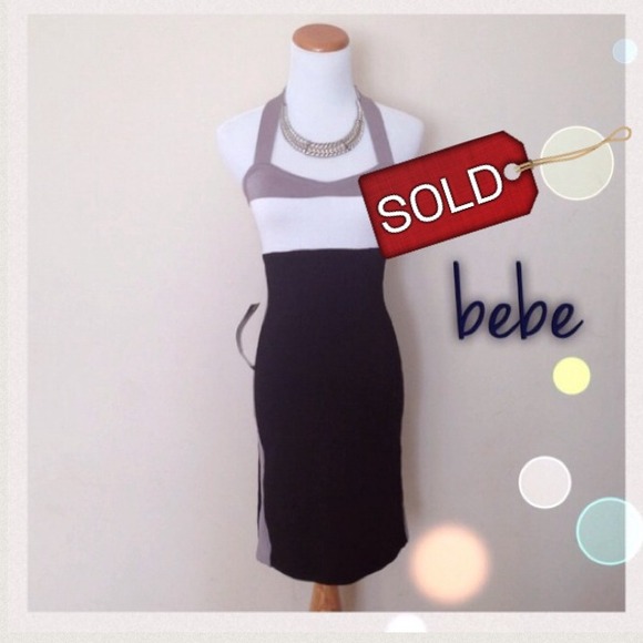 🔴SOLD🔴 NWT bebe bandage halter dress - M