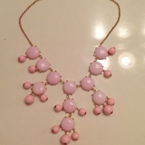 JCREW inspired light pink statement necklace