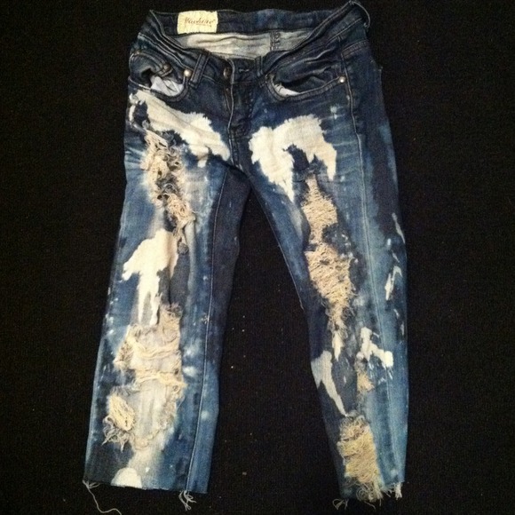 bleached cut offs
