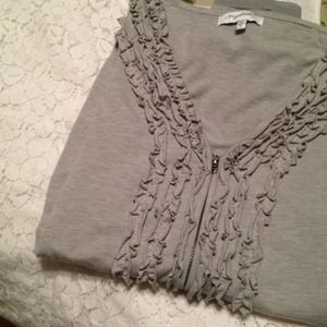 BUNDLED ❤️Ruffled Zippered Cardigan