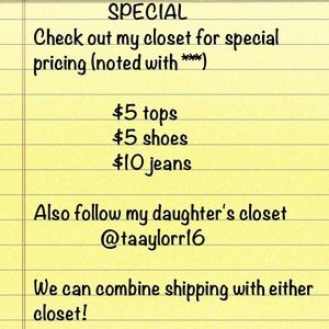Special pricing 💞