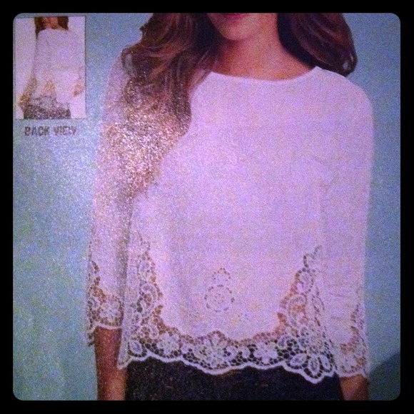 Boho embroidered white top
