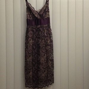 Lace plum dress